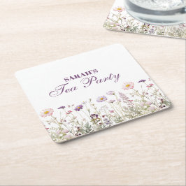 Posavasos Cuadrado De Papel Fiesta de cumpleaños de Regency Garden