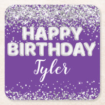 Fiesta de cumpleaños Purple Silver