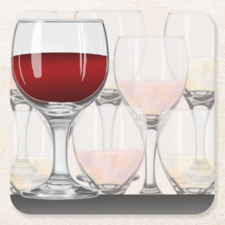Posavasos Cuadrado De Papel Fiesta de degustación de vinos