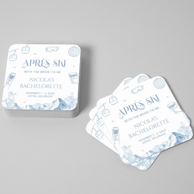 Posavasos Cuadrado De Papel Fiesta de Despedida de Soltera de Invierno Después (Subido por el creador)