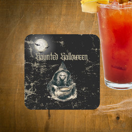 Posavasos Cuadrado De Papel Fiesta de disfraces de Halloween para brujas