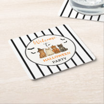 Fiesta de gatos adorable de Halloween Espeluznante