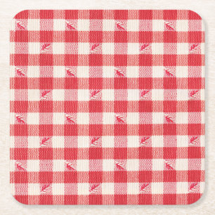 Posavasos Cuadrado De Papel Fiesta de mariscos informal Clambake Cuadro de Gin