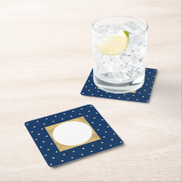 Posavasos Cuadrado De Papel Fiesta de Navidades de Blue Stars