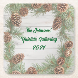 Posavasos Cuadrado De Papel Fiesta de Navidades rusos