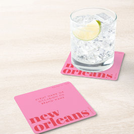 Posavasos Cuadrado De Papel Fiesta de Nueva Orleans Louisiana Coaster de papel