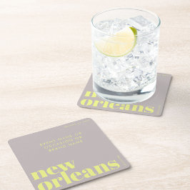 Posavasos Cuadrado De Papel Fiesta de Nueva Orleans Louisiana Posavasos de Pap