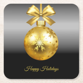 Posavasos Cuadrado De Papel Fiesta de Ornamento de Oro