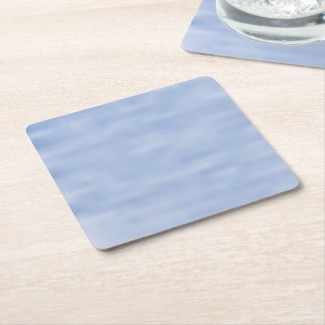 Posavasos Cuadrado De Papel Fiesta de patrón de cielo azul claro (En perspectiva)