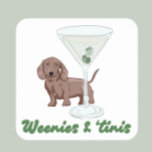 Posavasos Cuadrado De Papel Fiesta de Weenies y Martinis<br><div class="desc">¡Traiga a su fiesta un ambiente lúdico y peculiar con estas tiras de papel cuadradas de Weenies y Martinis Fiesta! Con un delicioso ilustracion de un perro engullidor emparejado con un martini clásico, estas tiras son perfectas para añadir encanto a cualquier fiesta de cócteles, reunión o evento temático. Ideal para...</div>