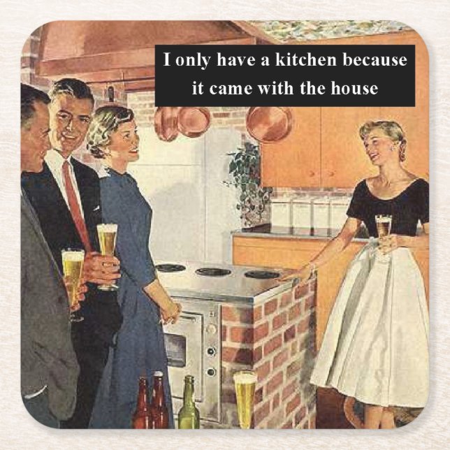 Posavasos Cuadrado De Papel Fiesta divertida de despedida de soltera / Calenta (Anverso)