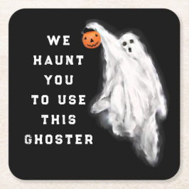 Posavasos Cuadrado De Papel Fiesta divertida de Halloween