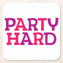 Posavasos Cuadrado De Papel Fiesta duro.