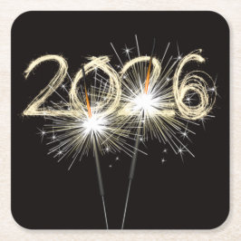 Posavasos Cuadrado De Papel Fiesta Sparklers 2026