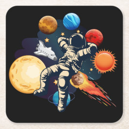 Posavasos Cuadrado De Papel fiestas de niños: GeronimoH