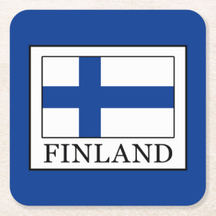 Posavasos Cuadrado De Papel Finlandia