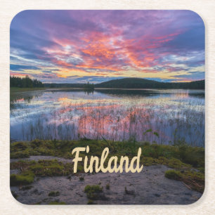 Posavasos Cuadrado De Papel Finlandia Helsinki Europa septentrional