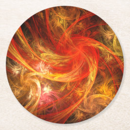 Posavasos Cuadrado De Papel Firestorm Nova Resumen Arte