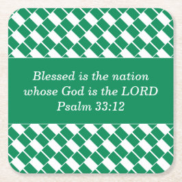 Posavasos Cuadrado De Papel FLAG NIGERIA elegante