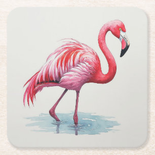 Posavasos Cuadrado De Papel Flamenco