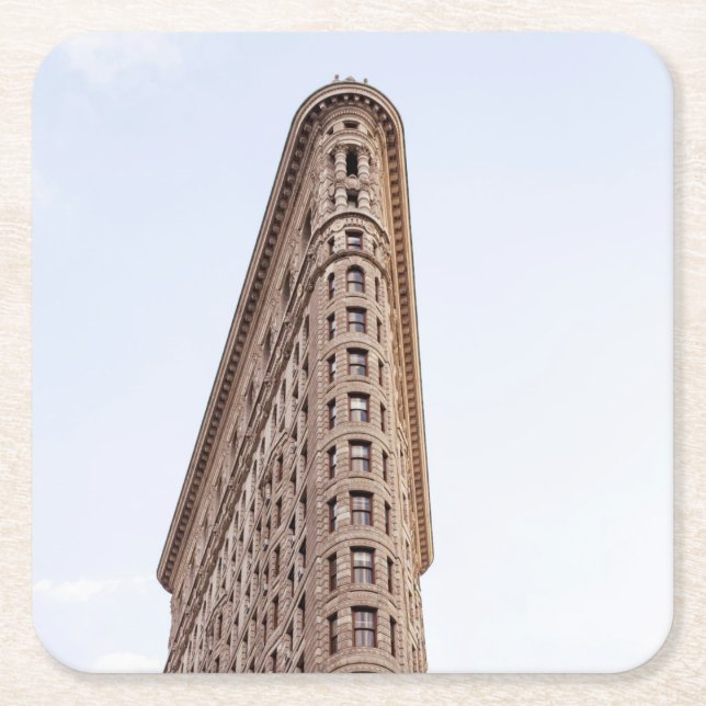 Posavasos Cuadrado De Papel Flatiron building  (Anverso)