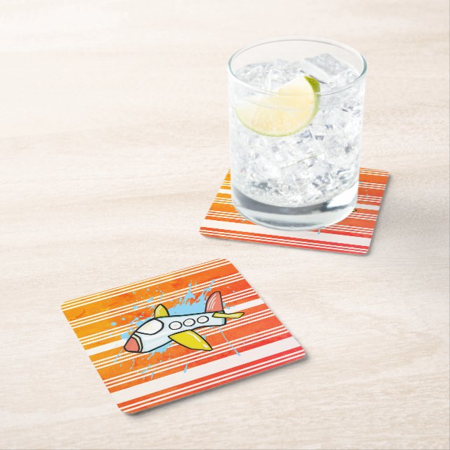 Posavasos Cuadrado De Papel Flight (In situ)