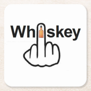 Posavasos Cuadrado De Papel Flip de Whiskey de montaña rápida