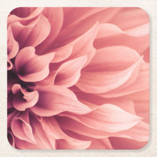 Posavasos Cuadrado De Papel Flor de la flor de la dalia
