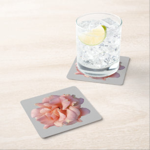 Posavasos Cuadrado De Papel flor rosa rosa rosa rosa