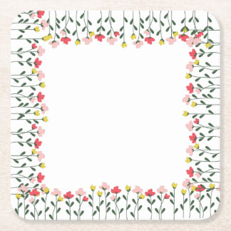 Posavasos Cuadrado De Papel Floral Napkins