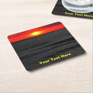 Posavasos Cuadrado De Papel Florida Sunset