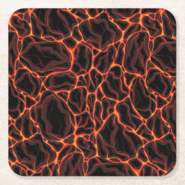 Posavasos Cuadrado De Papel Flujos de lava
