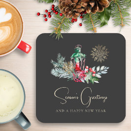 Posavasos Cuadrado De Papel Foliage Lantern Fiesta de Navidades Minimalistas m