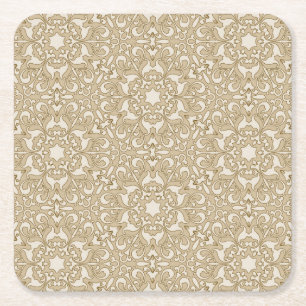 Posavasos Cuadrado De Papel Fondo adornado floral