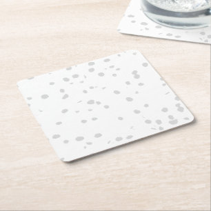 Posavasos Cuadrado De Papel fondo blanco con muchos puntos pequeños