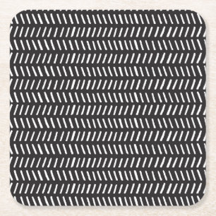 Posavasos Cuadrado De Papel Fondo de cosecha horizontal de bandas abstractas