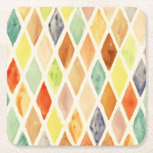 Posavasos Cuadrado De Papel Fondo de la acuarela