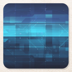 Posavasos Cuadrado De Papel Fondo digital de alta tecnología