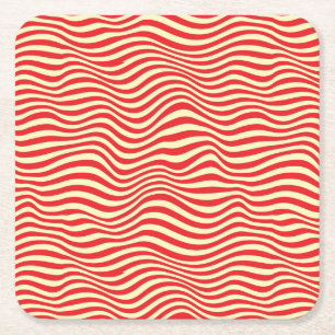 Posavasos Cuadrado De Papel Fondo rayado