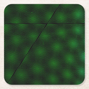 Posavasos Cuadrado De Papel Fondo verde abstracto