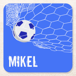 Posavasos Cuadrado De Papel Football