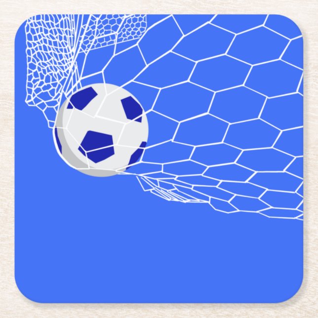 Posavasos Cuadrado De Papel Football (Anverso)