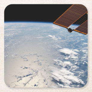 Posavasos Cuadrado De Papel Formaciones en la nube alrededor de la línea de so