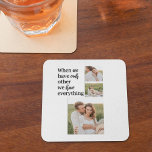 Posavasos Cuadrado De Papel Foto de colección moderna de pareja romántica rega<br><div class="desc">Foto de colección moderna de pareja romántica regalo de cita</div>