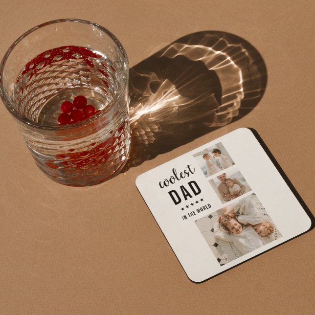 Posavasos Cuadrado De Papel Foto de colección moderna Regalo del Día de los Pa (Subido por el creador)