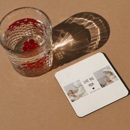 Posavasos Cuadrado De Papel Foto de colección moderna Te ama a tu mamá Mejor r