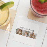 Posavasos Cuadrado De Papel Foto de colección moderna y el mejor regalo de la<br><div class="desc">Presentamos el Regalo de texto Modern Collage Photo & Best Family Ever, una manera única y personalizada de celebrar el amor y la alegría de tu familia. Este regalo especial combina la belleza de un collage de fotos personalizados con un mensaje sincero para crear un conservador memorable que será valorado...</div>