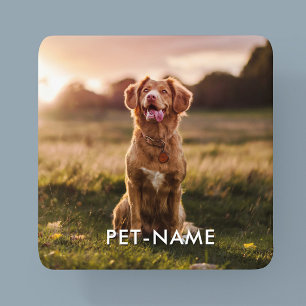 Posavasos Cuadrado De Papel Foto personalizada con el nombre de tu perro
