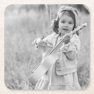 Posavasos Cuadrado De Papel Foto personalizado