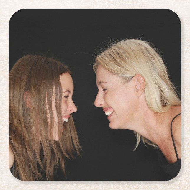 Posavasos Cuadrado De Papel Foto personalizado (Anverso)